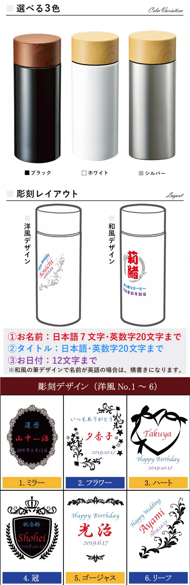 ミニ マイボトル 300ml 筆デザイン