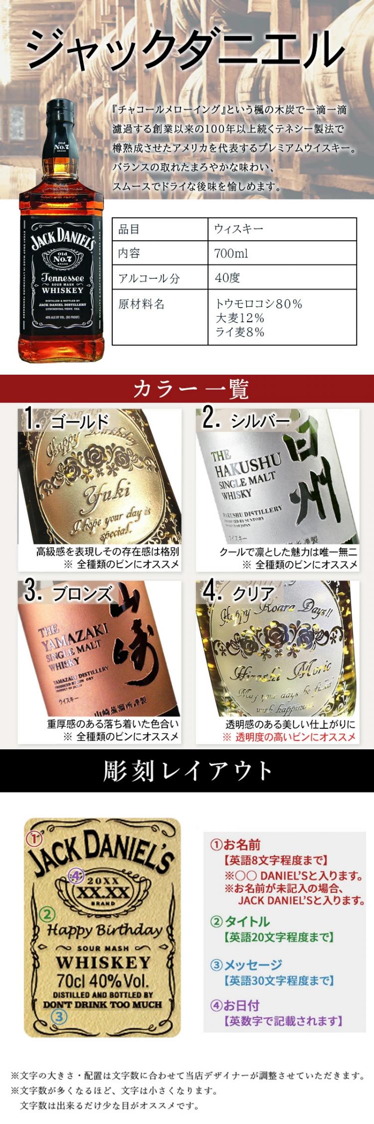 ジャックダニエル 名入れ