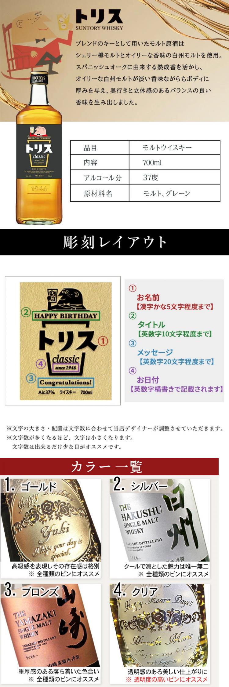 トリス 名入れ