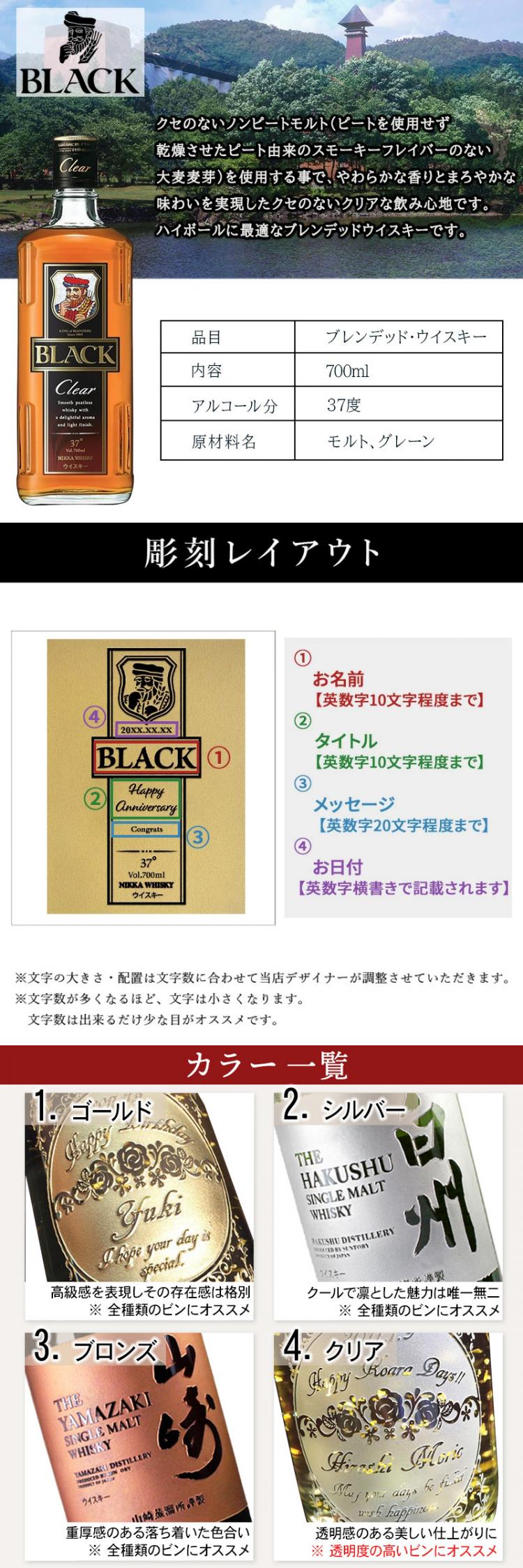 ブラックニッカ 名入れ
